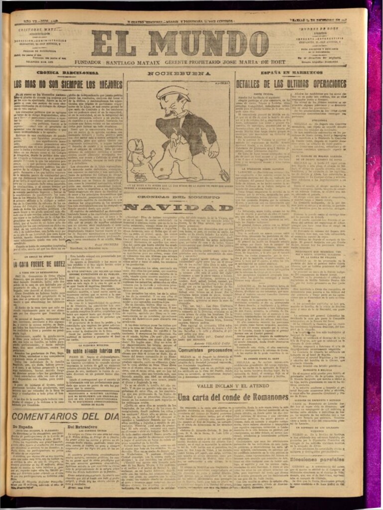 Miniatura de El Mundo del 24 de diciembre de 1921