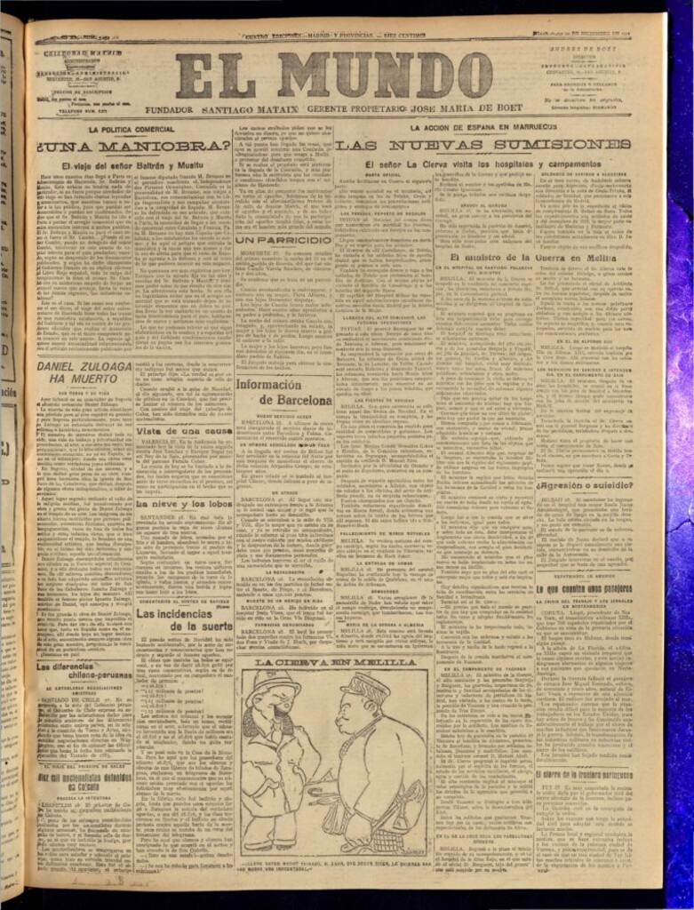 Miniatura de El Mundo del 28 de diciembre de 1921 (edición de provincias)