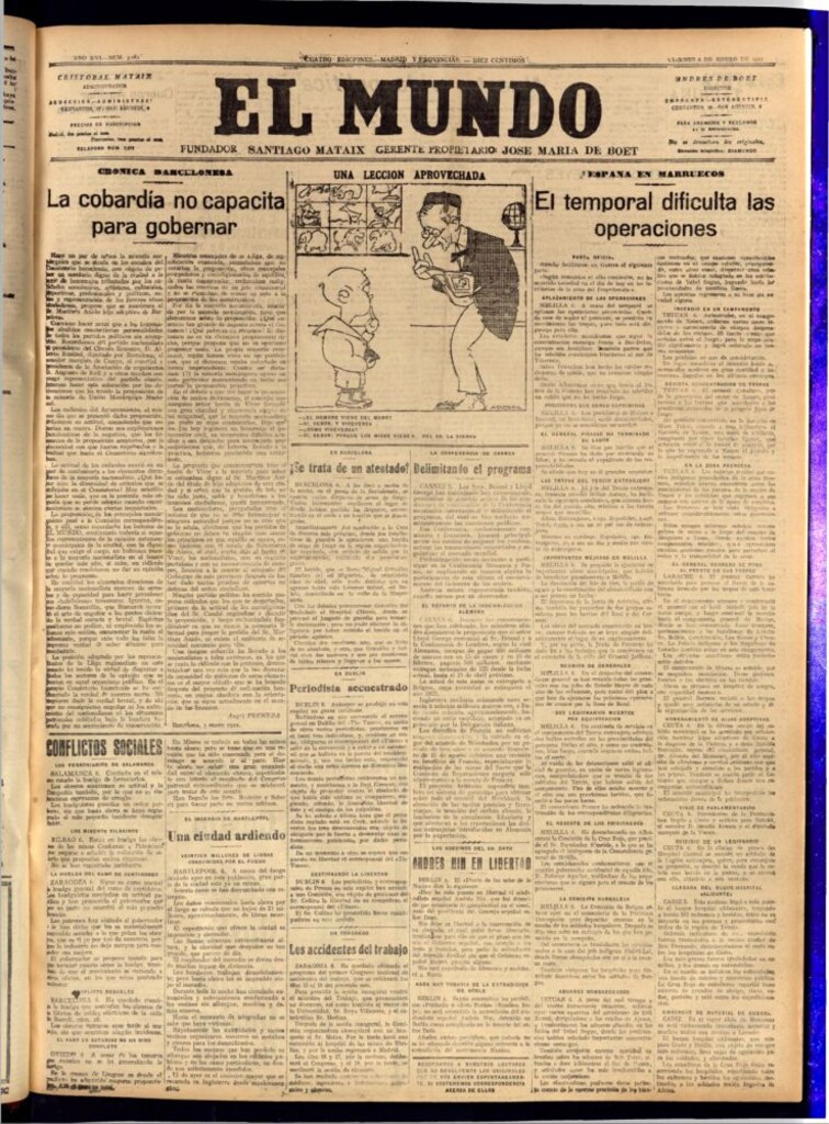 Miniatura de El Mundo del 6 de enero de 1922 (edición de provincias)