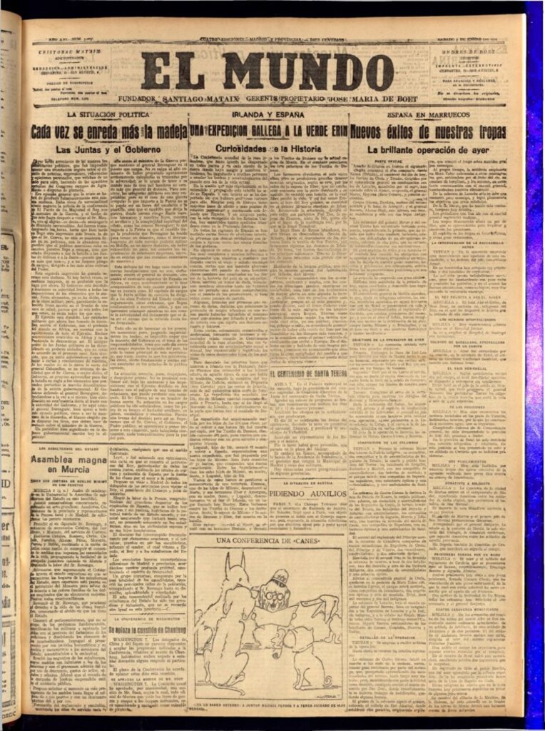 Miniatura de El Mundo del 7 de enero de 1922 (edición de provincias)