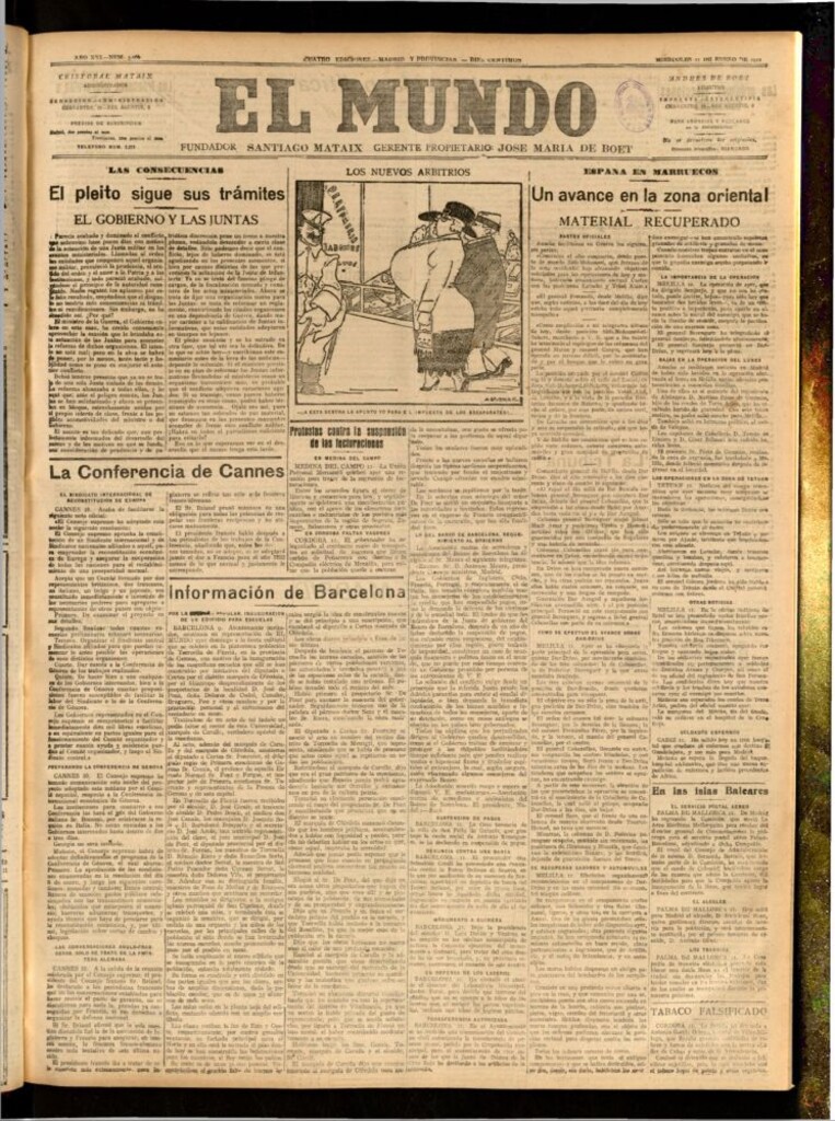 Miniatura de El Mundo del 11 de enero de 1922