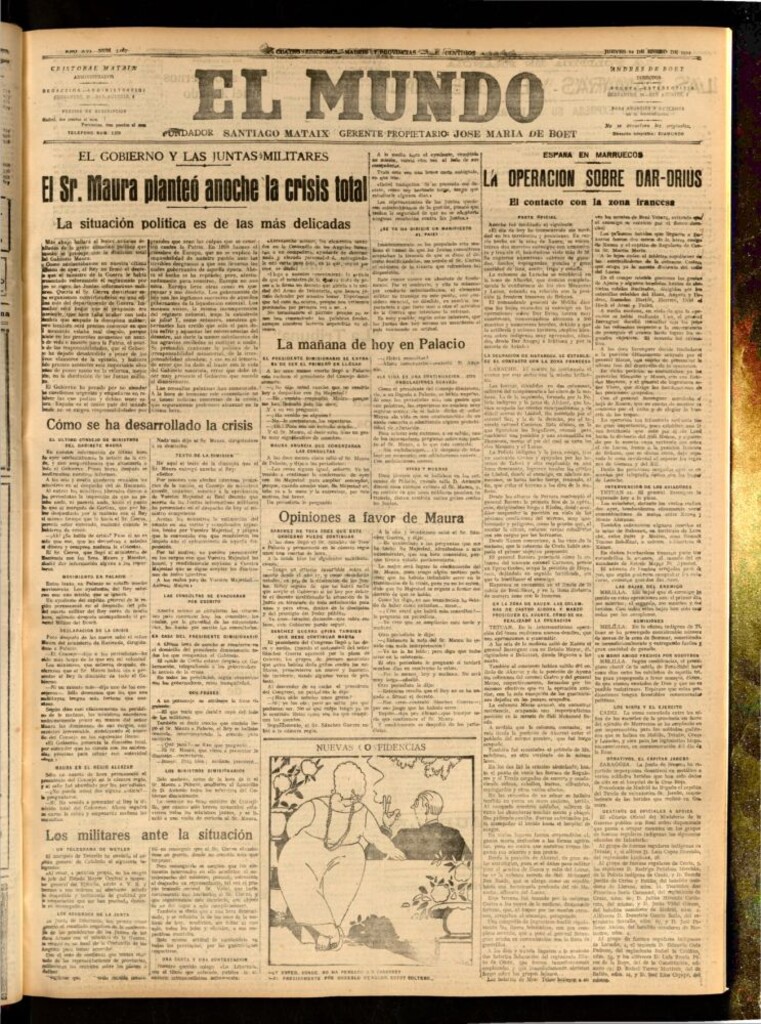 Miniatura de El Mundo del 12 de enero de 1922