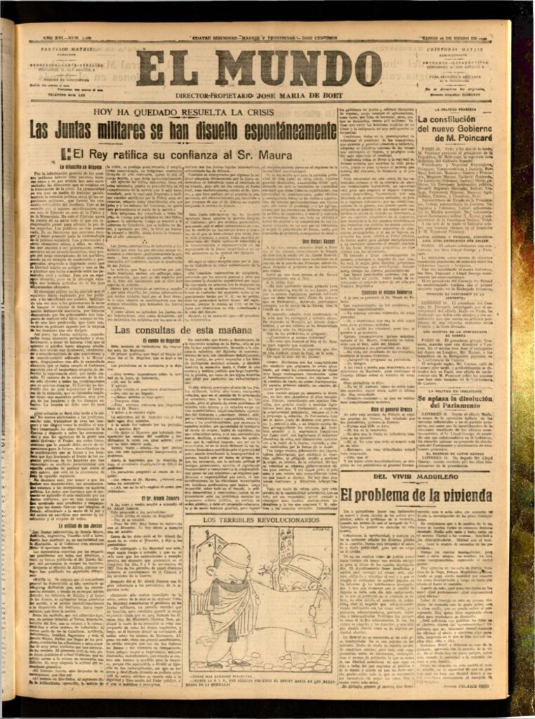 Miniatura de El Mundo del 16 de enero de 1922