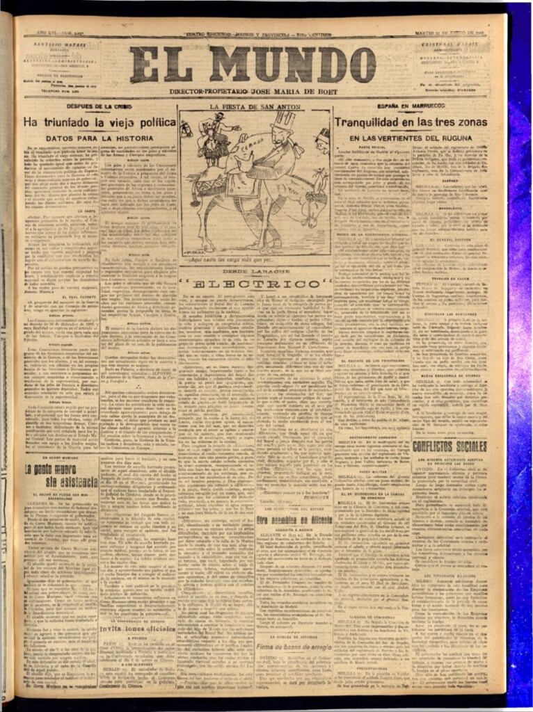 Miniatura de El Mundo del 17 de enero de 1922 (edición de provincias)