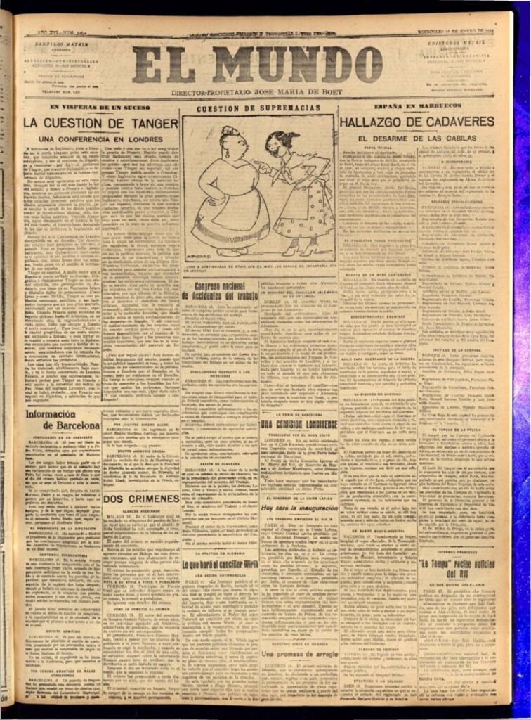 Miniatura de El Mundo del 18 de enero de 1922 (edición de provincias)