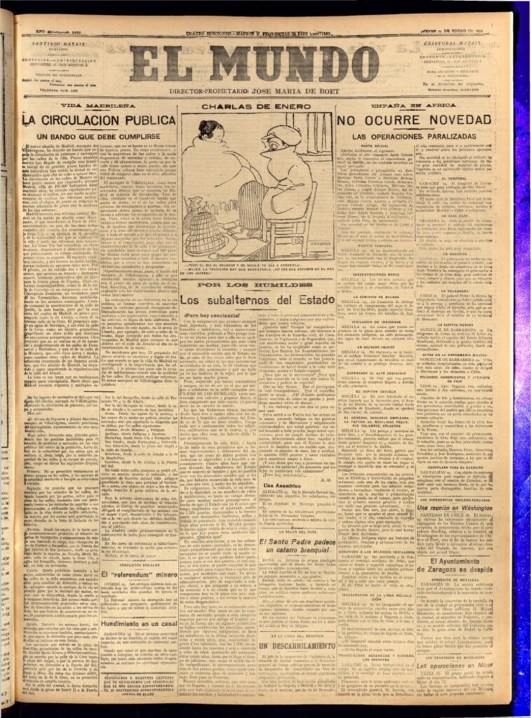 Miniatura de El Mundo del 19 de enero de 1922 (edición de provincias)