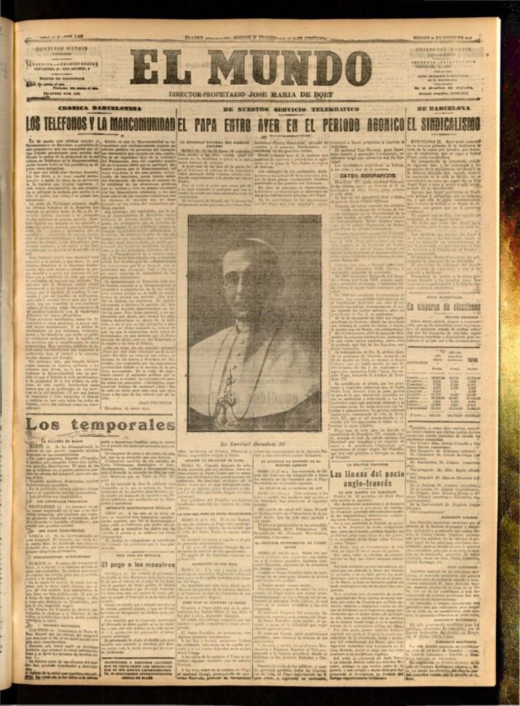 Miniatura de El Mundo del 21 de enero de 1922