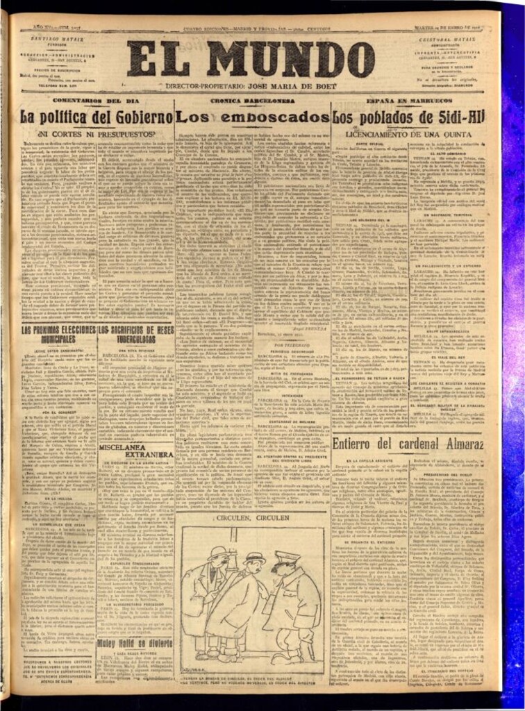Miniatura de El Mundo del 24 de enero de 1922 (edición de provincias)