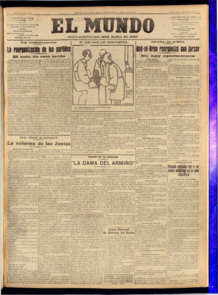 Miniatura de El Mundo del 25 de enero de 1922 (edición de provincias)