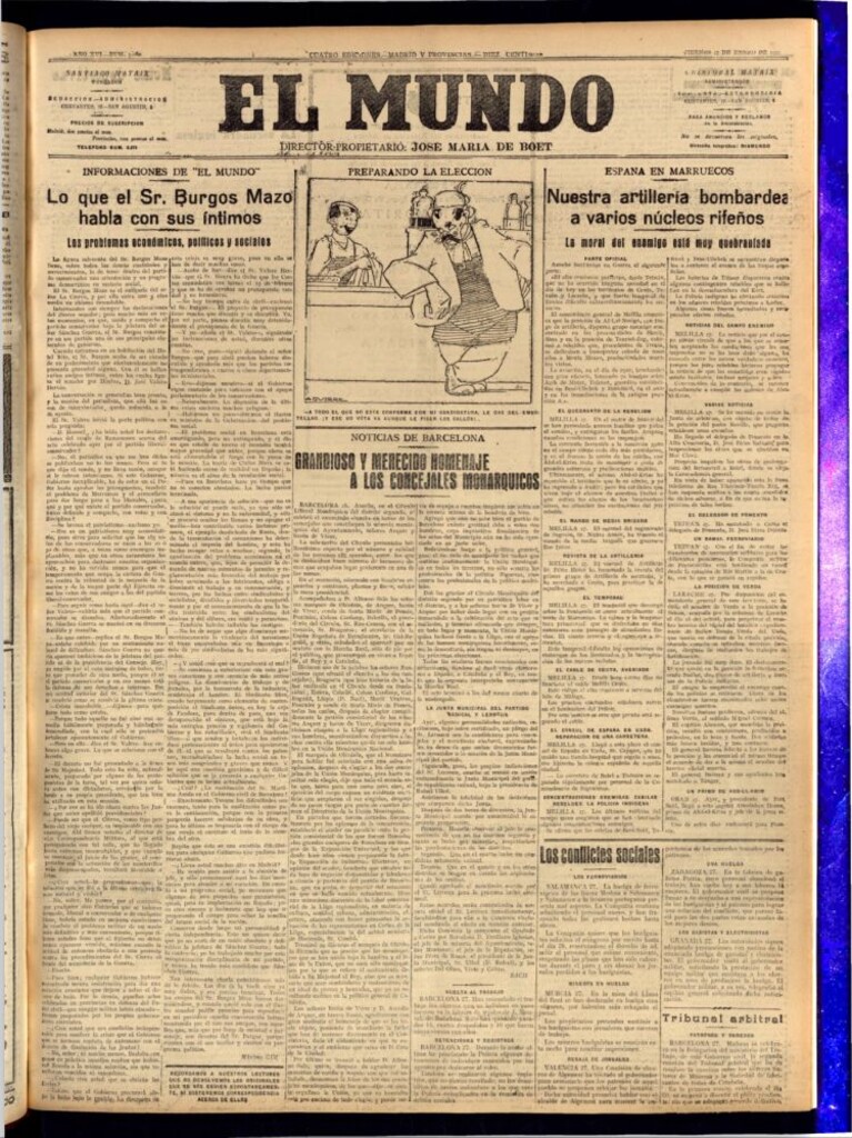 Miniatura de El Mundo del 27 de enero de 1922 (edición de provincias)
