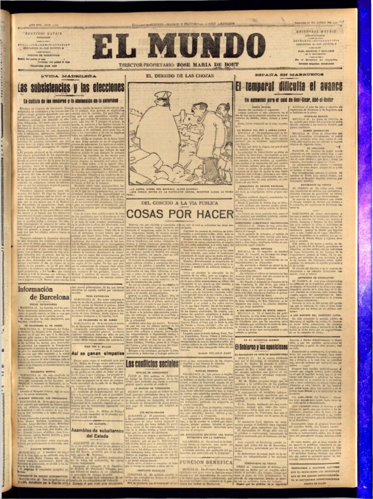 Miniatura de El Mundo del 28 de enero de 1922 (edición de provincias)