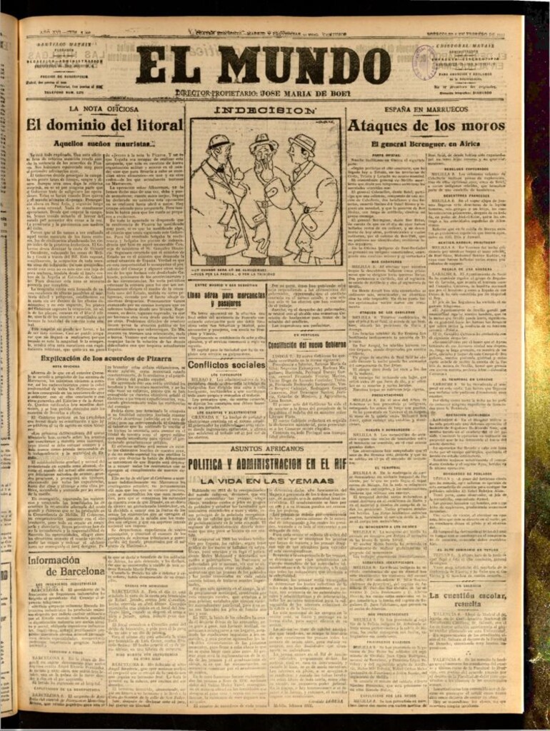 Miniatura de El Mundo del 8 de febrero de 1922