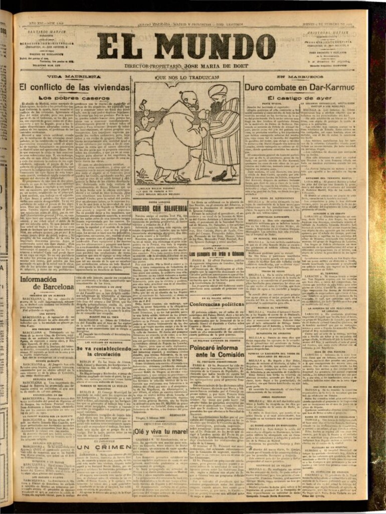 Miniatura de El Mundo del 9 de febrero de 1922
