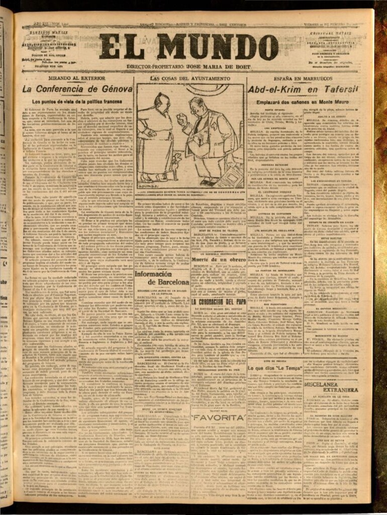 Miniatura de El Mundo del 10 de febrero de 1922