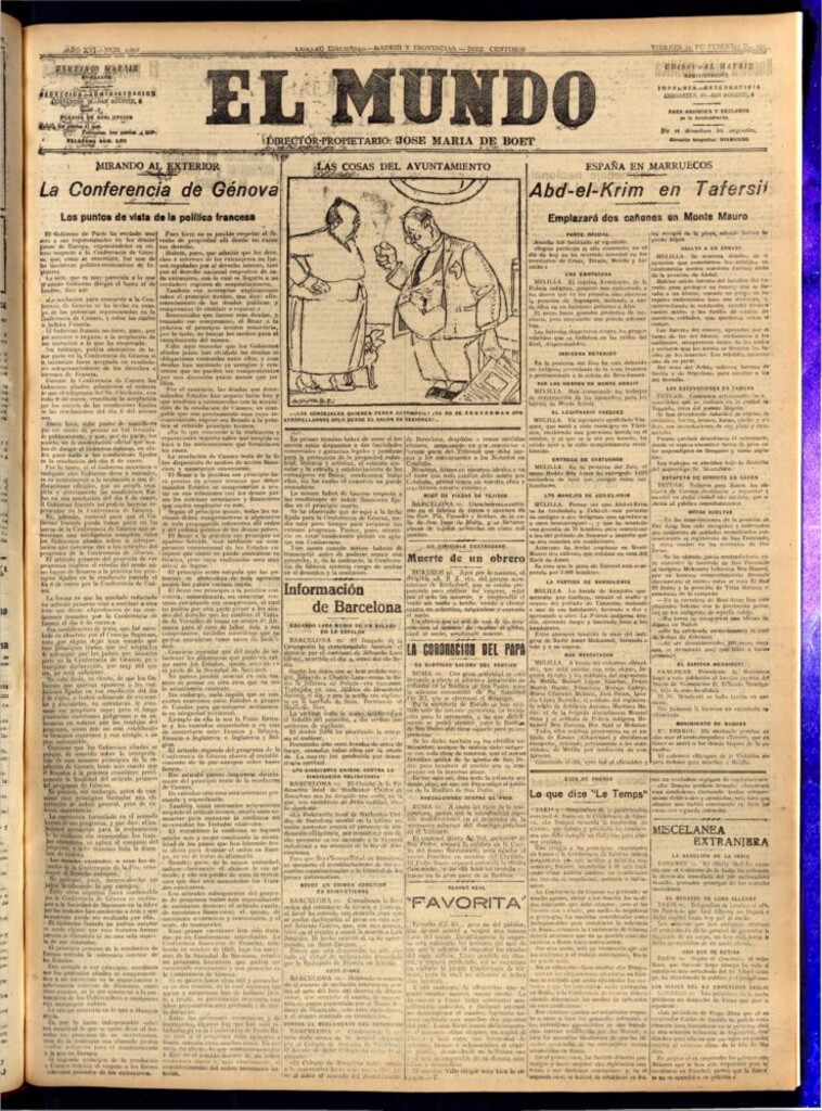 Miniatura de El Mundo del 10 de febrero de 1922 (edición de provincias)