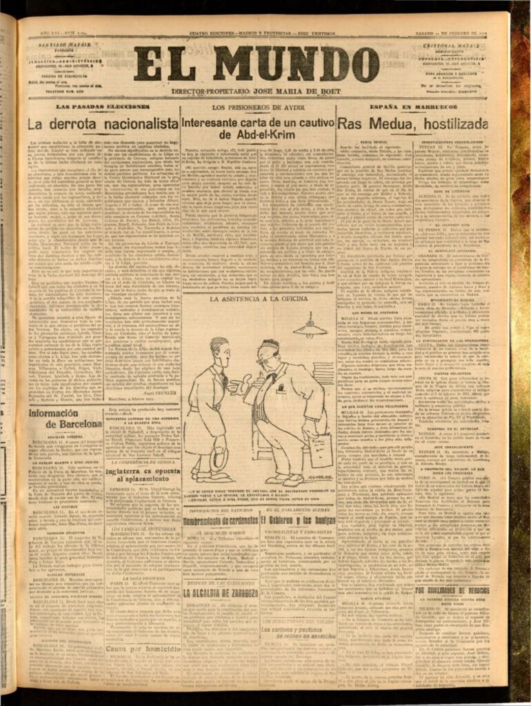 Miniatura de El Mundo del 11 de febrero de 1922
