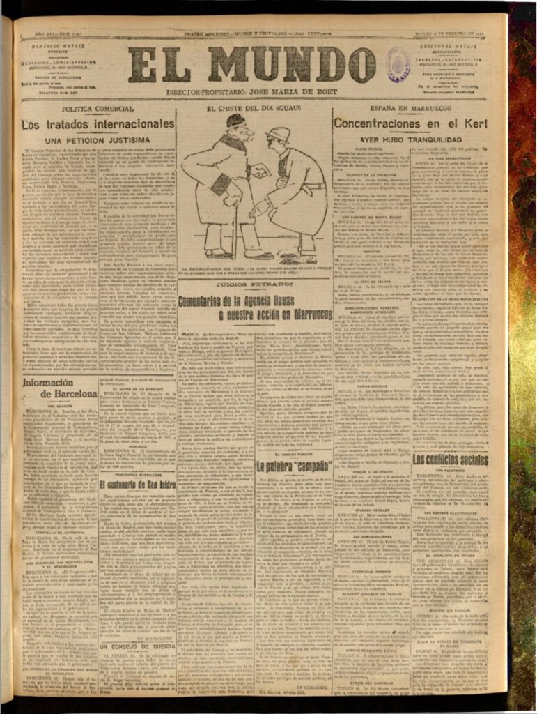 Miniatura de El Mundo del 16 de febrero de 1922