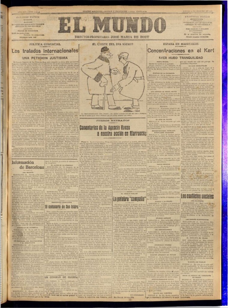 Miniatura de El Mundo del 16 de febrero de 1922 (edición de provincias)