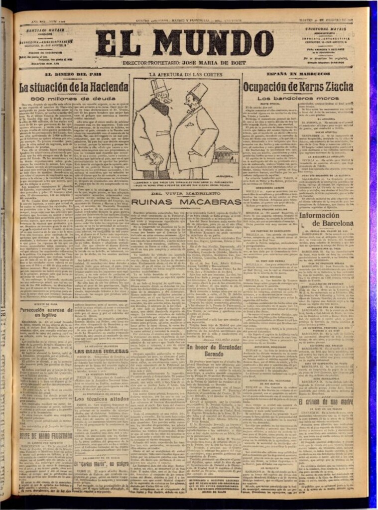 Miniatura de El Mundo del 21 de febrero de 1922 (edición de provincias)