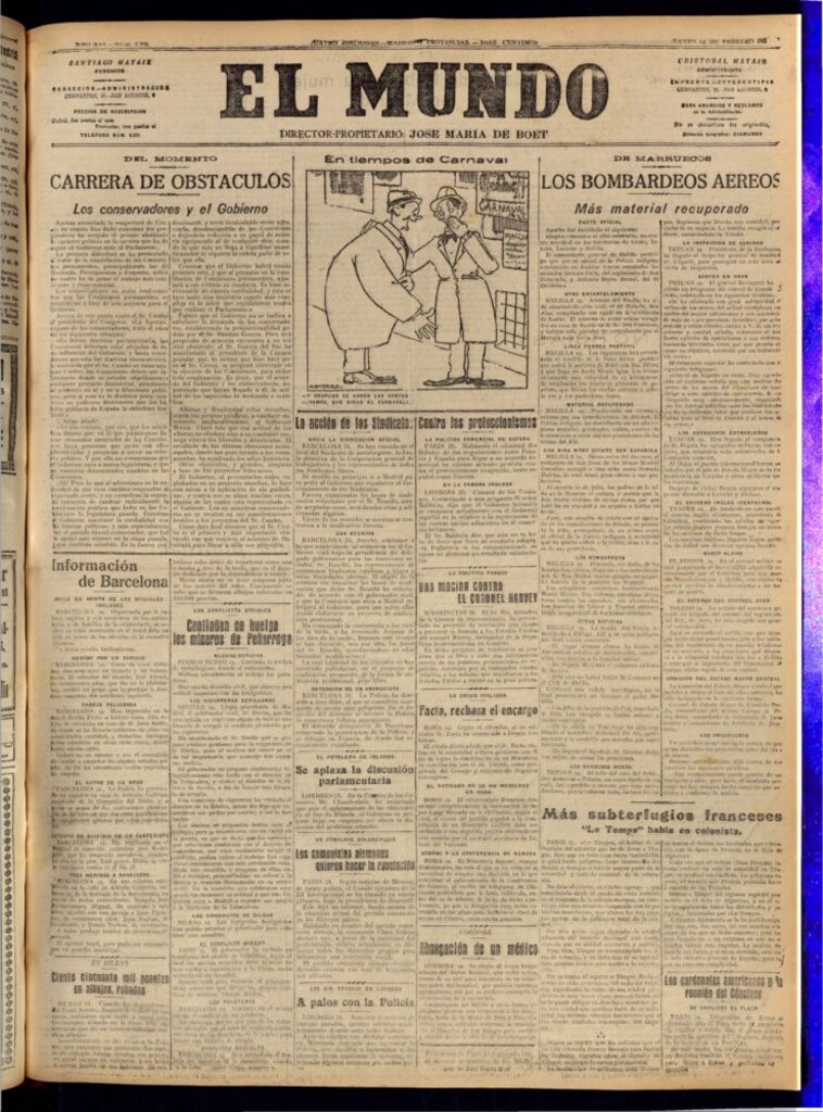 Miniatura de El Mundo del 24 de febrero de 1922 (edición de provincias)