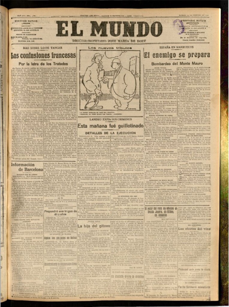 Miniatura de El Mundo del 25 de febrero de 1922