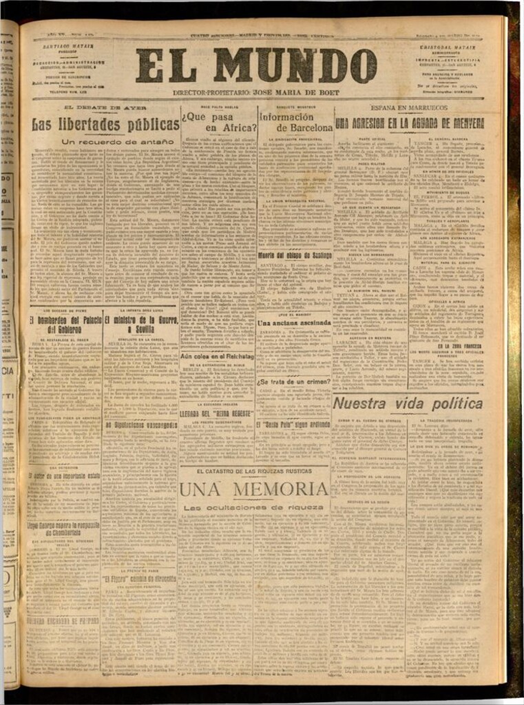 Miniatura de El Mundo del 4 de marzo de 1922
