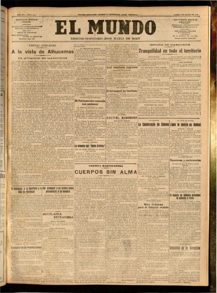 Miniatura de El Mundo del 6 de marzo de 1922