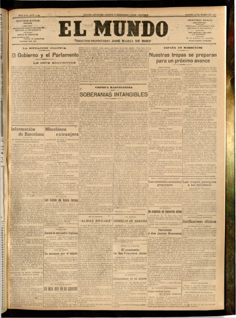 Miniatura de El Mundo del 14 de marzo de 1922