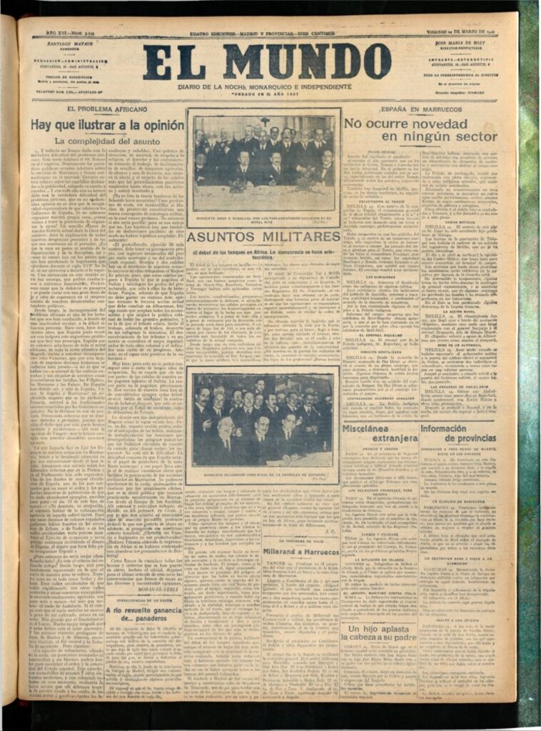 Miniatura de El Mundo del 24 de marzo de 1922 (edición de provincias)