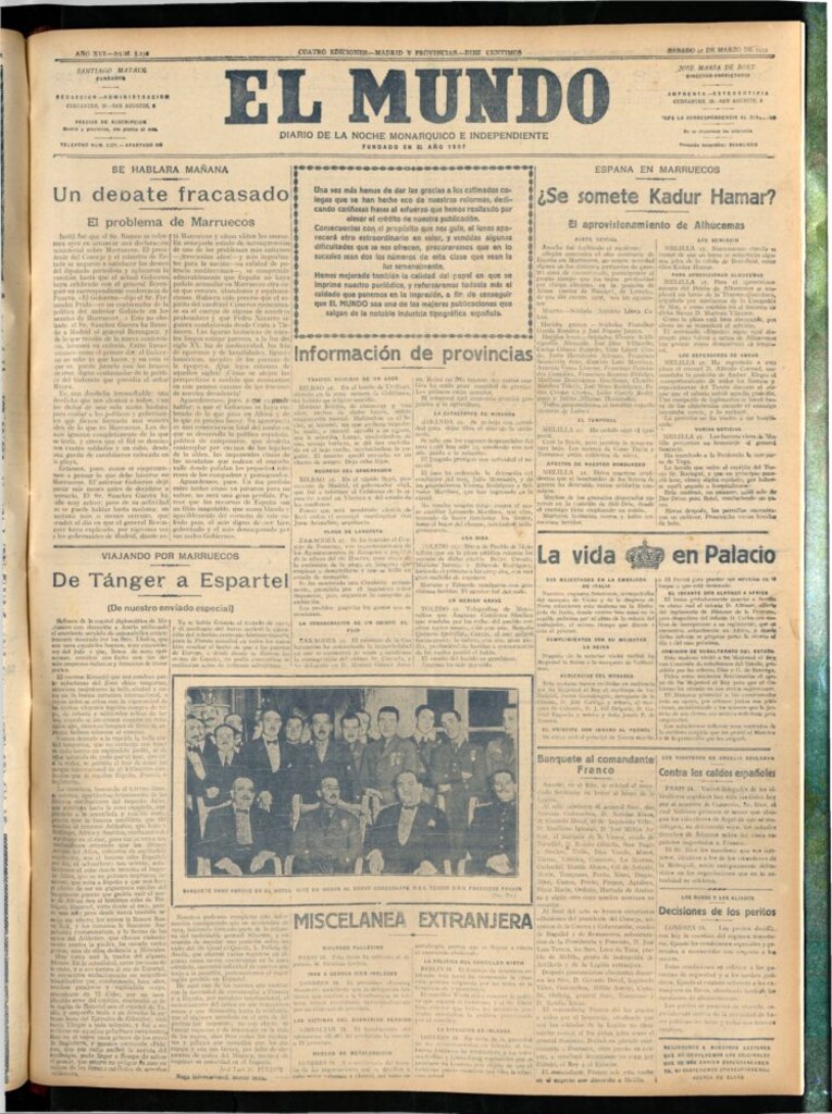 Miniatura de El Mundo del 25 de marzo de 1922 (edición de provincias)