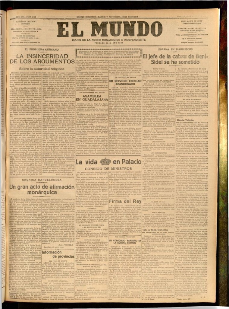 Miniatura de El Mundo del 28 de marzo de 1922