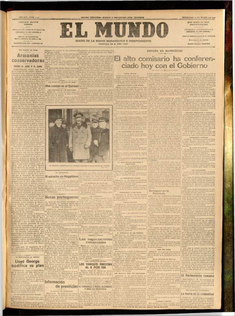 Miniatura de El Mundo del 29 de marzo de 1922