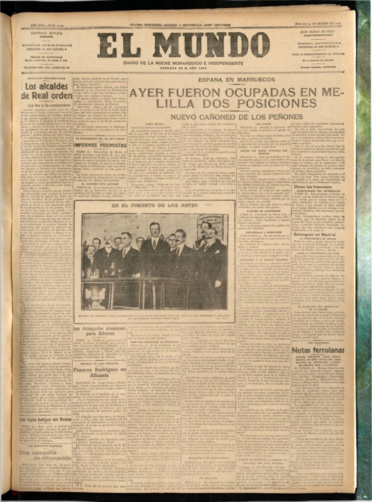 Miniatura de El Mundo del 30 de marzo de 1922 (edición de provincias)