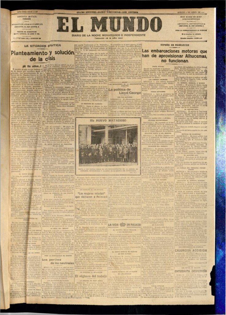 Miniatura de El Mundo del 1 de abril de 1922
