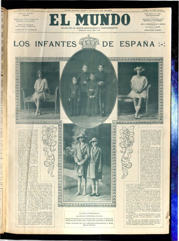 Miniatura de El Mundo del 3 de abril de 1922