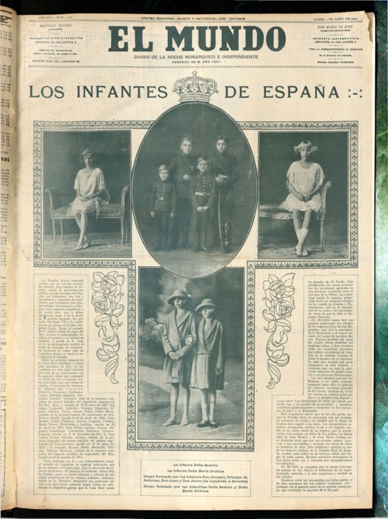 Miniatura de El Mundo del 3 de abril de 1922 (edición de provincias)
