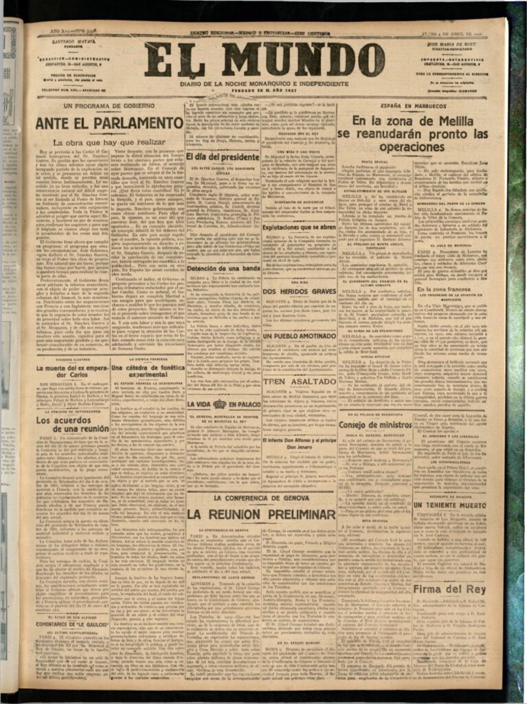Miniatura de El Mundo del 4 de abril de 1922 (edición de provincias)