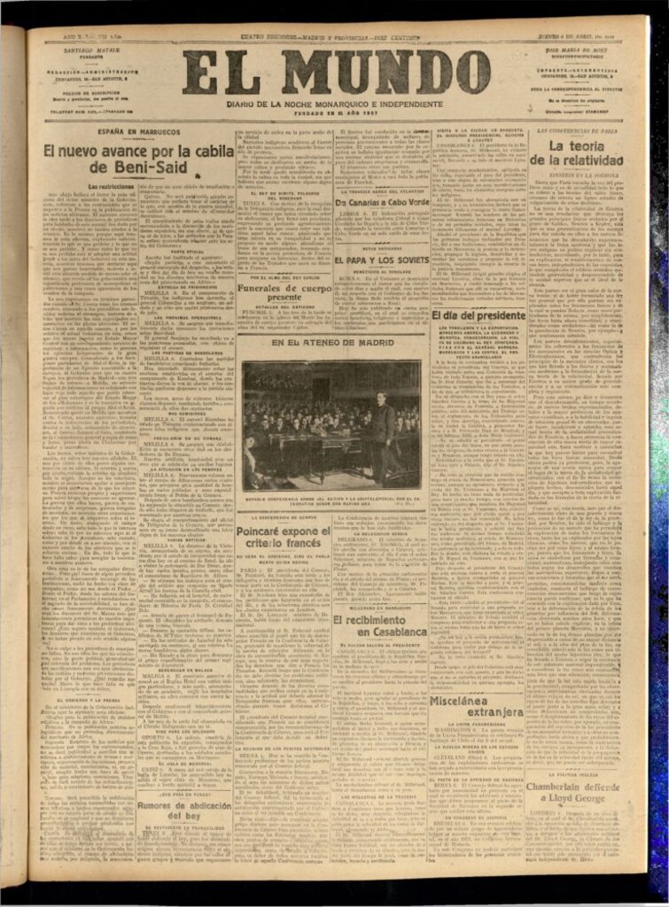 Miniatura de El Mundo del 6 de abril de 1922