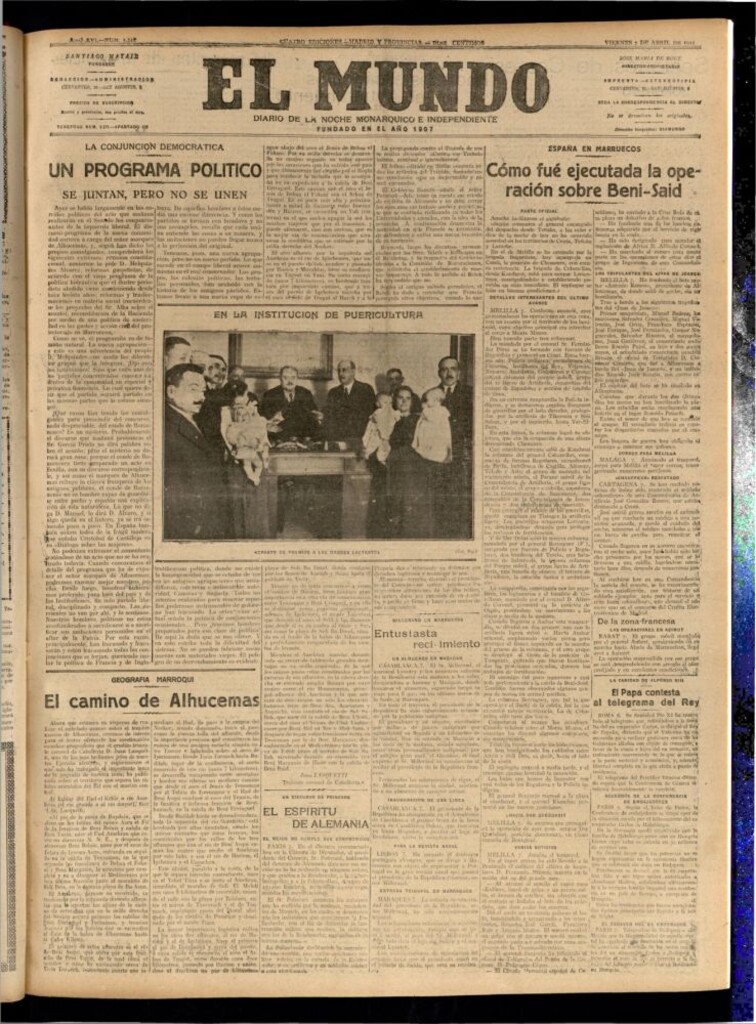 Miniatura de El Mundo del 7 de abril de 1922