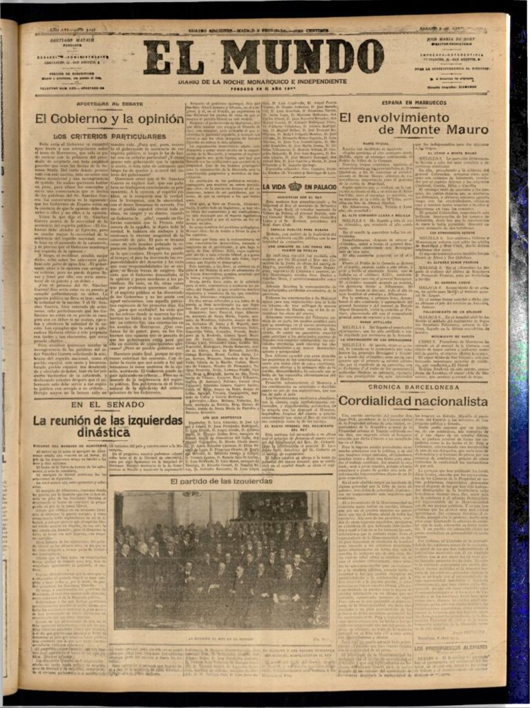 Miniatura de El Mundo del 8 de abril de 1922