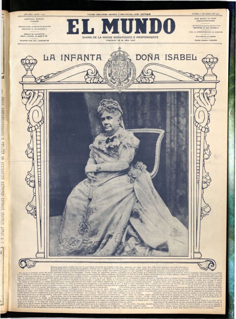 Miniatura de El Mundo del 10 de abril de 1922 (edición de provincias)