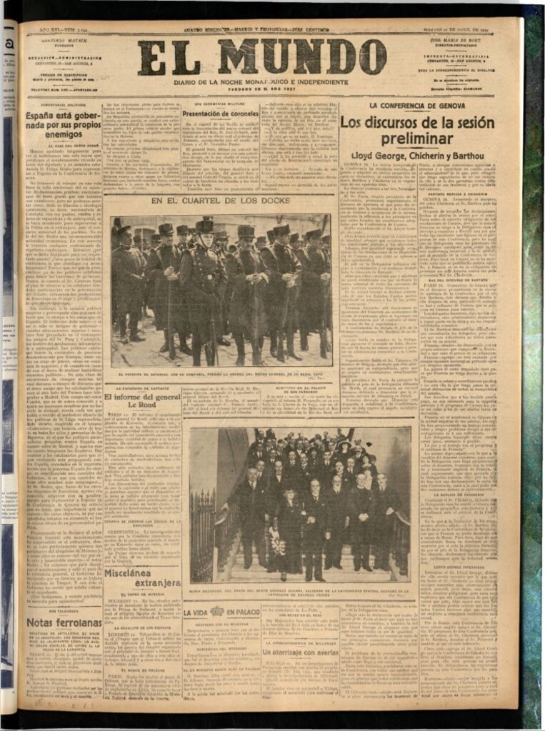 Miniatura de El Mundo del 11 de abril de 1922 (edición de provincias)