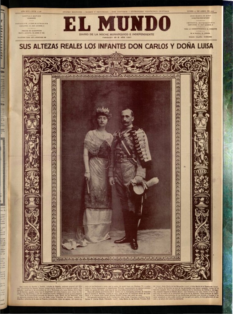 Miniatura de El Mundo del 17 de abril de 1922 (edición de provincias)