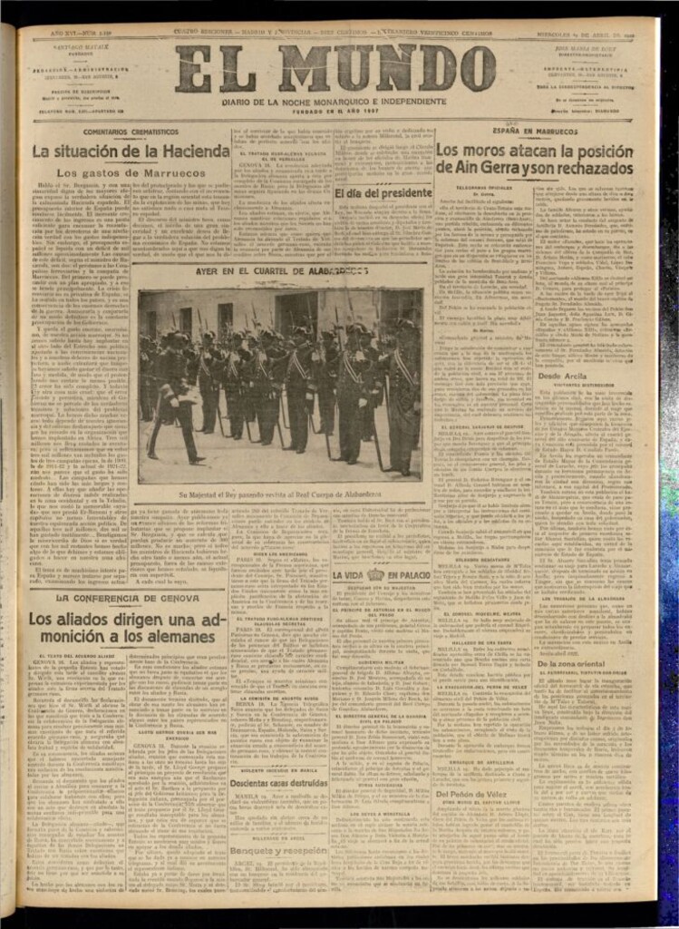 Miniatura de El Mundo del 19 de abril de 1922