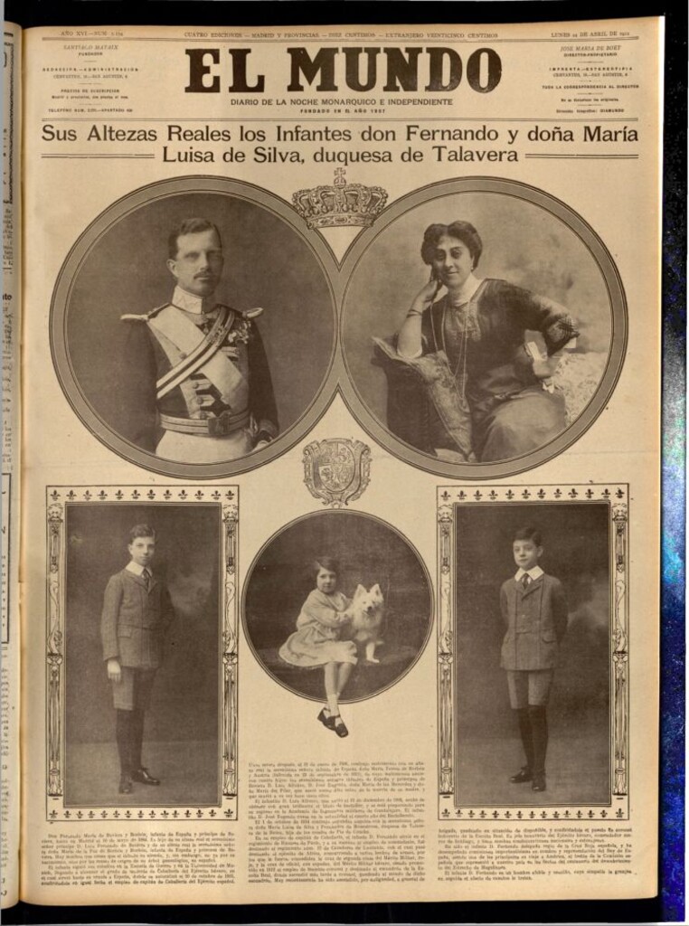 Miniatura de El Mundo del 24 de abril de 1922