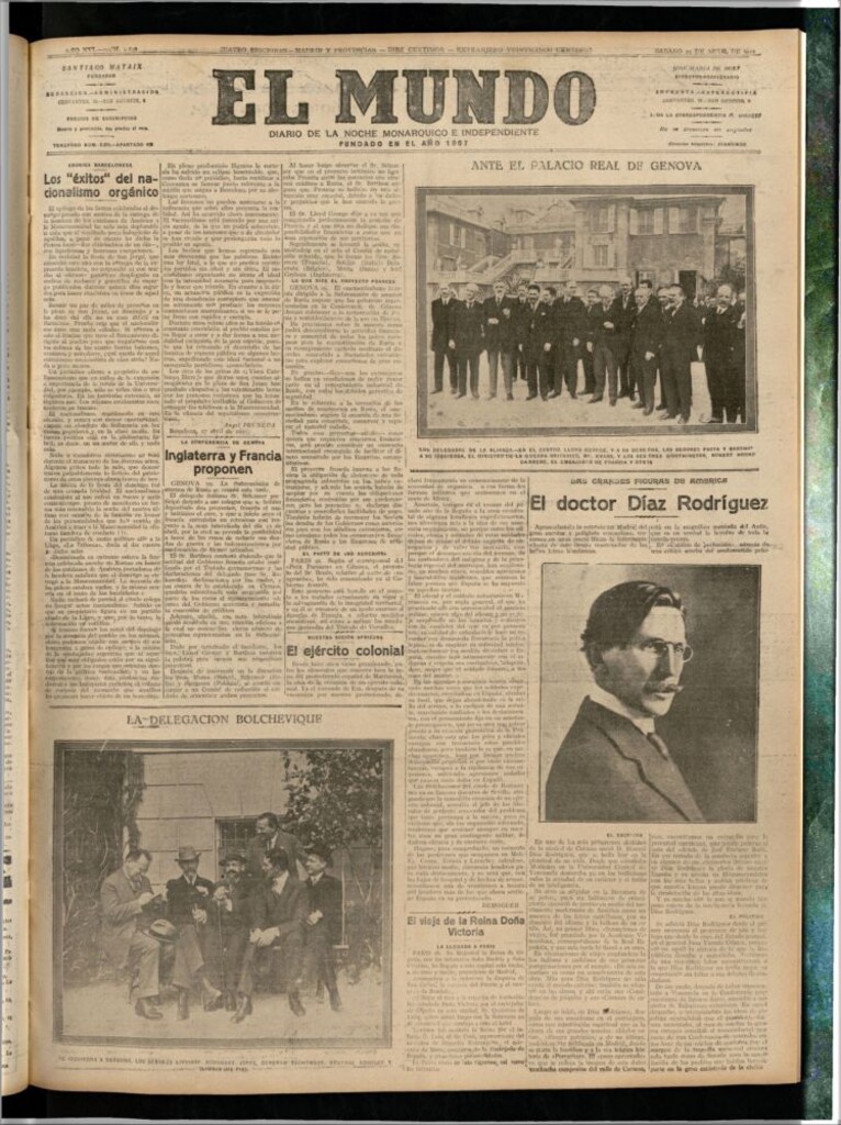 Miniatura de El Mundo del 29 de abril de 1922 (edición de provincias)