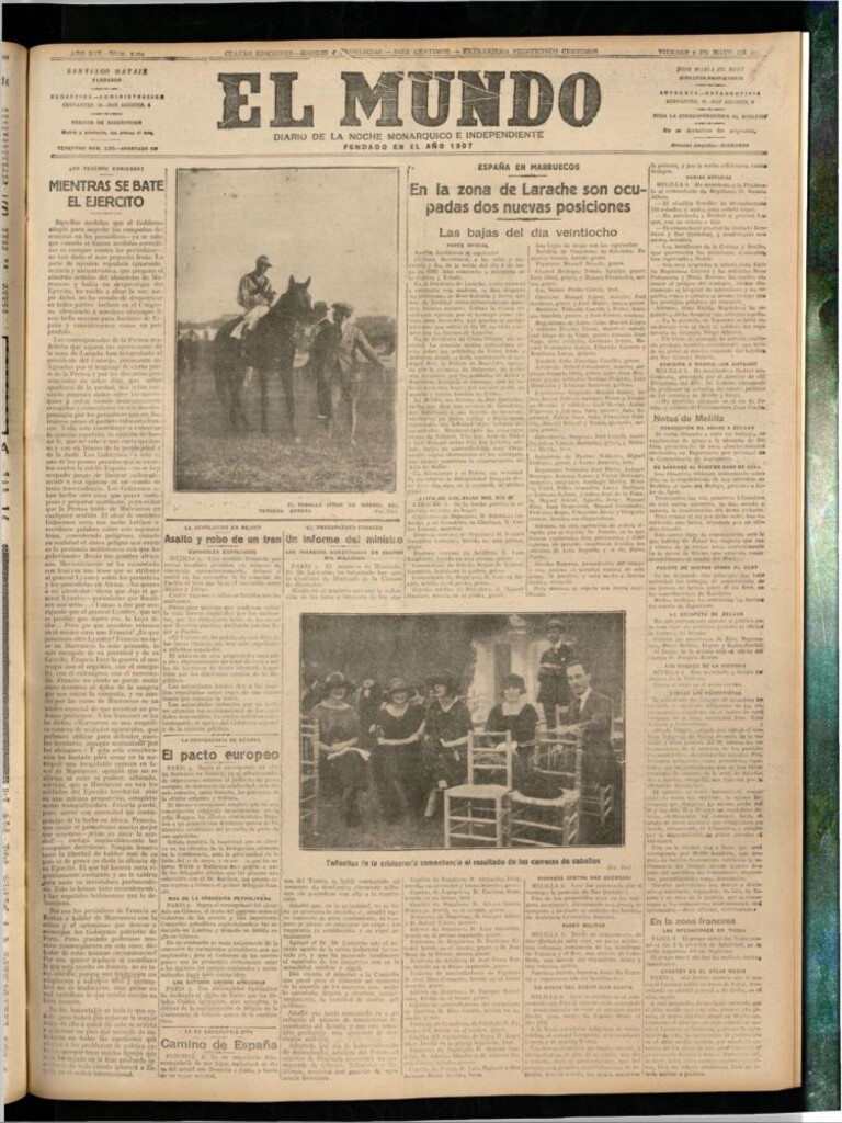Miniatura de El Mundo del 5 de mayo de 1922 (edición de provincias)