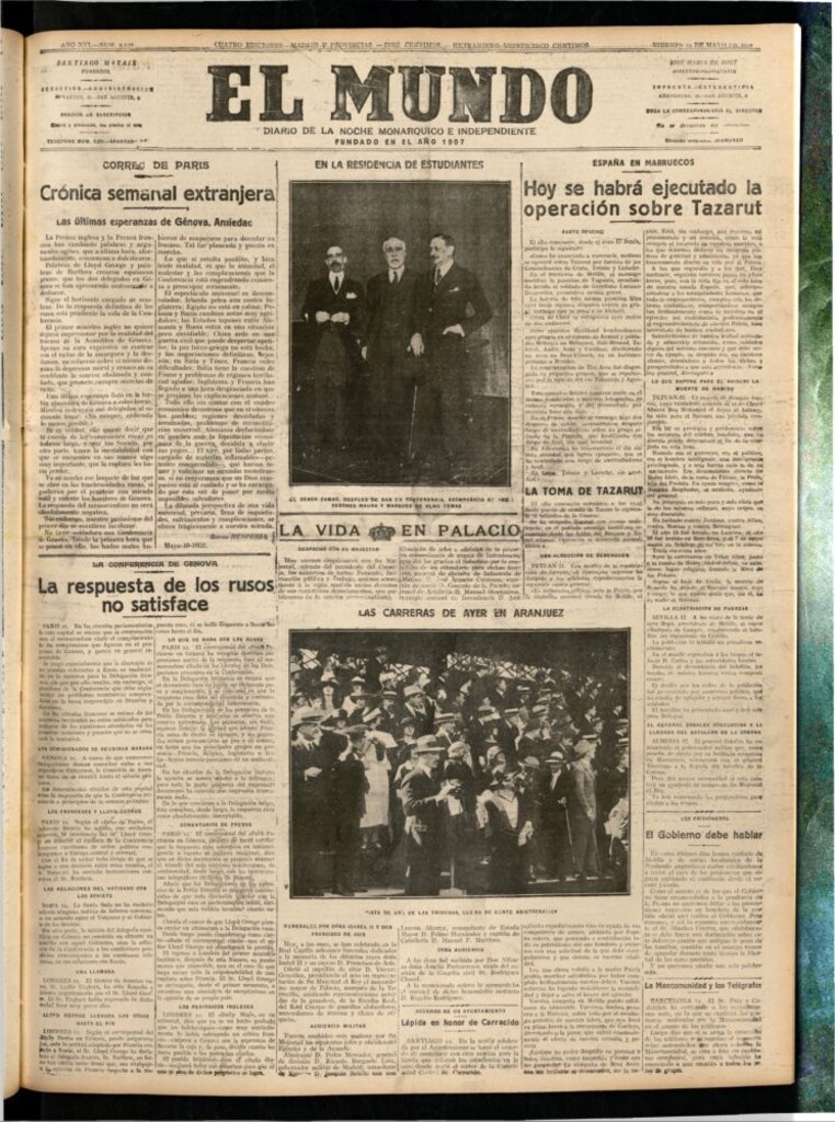 Miniatura de El Mundo del 12 de mayo de 1922 (edición de provincias)