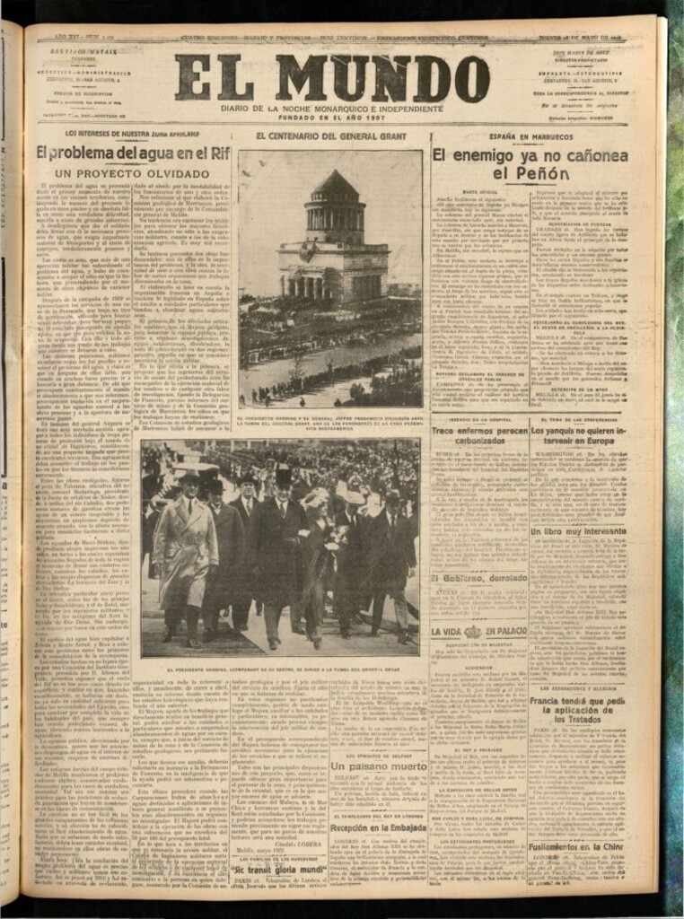 Miniatura de El Mundo del 18 de mayo de 1922 (edición de provincias)
