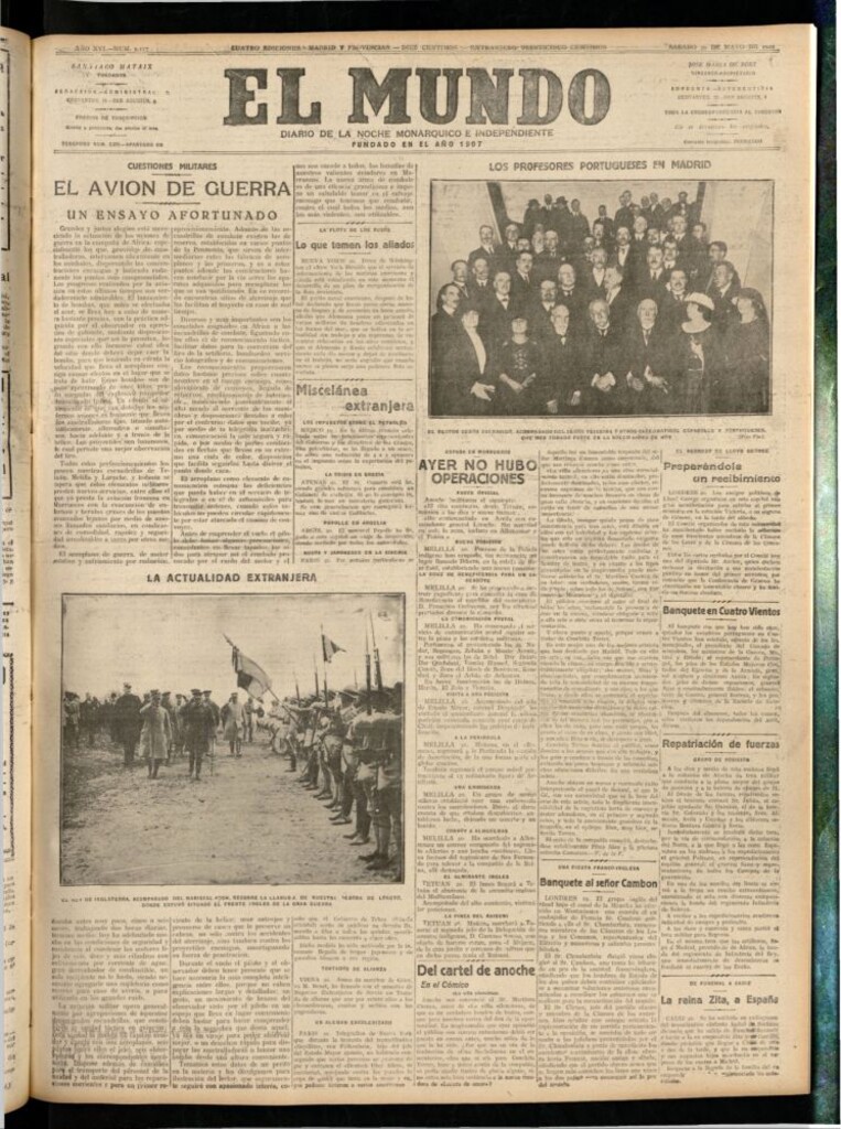 Miniatura de El Mundo del 20 de mayo de 1922 (edición de provincias)